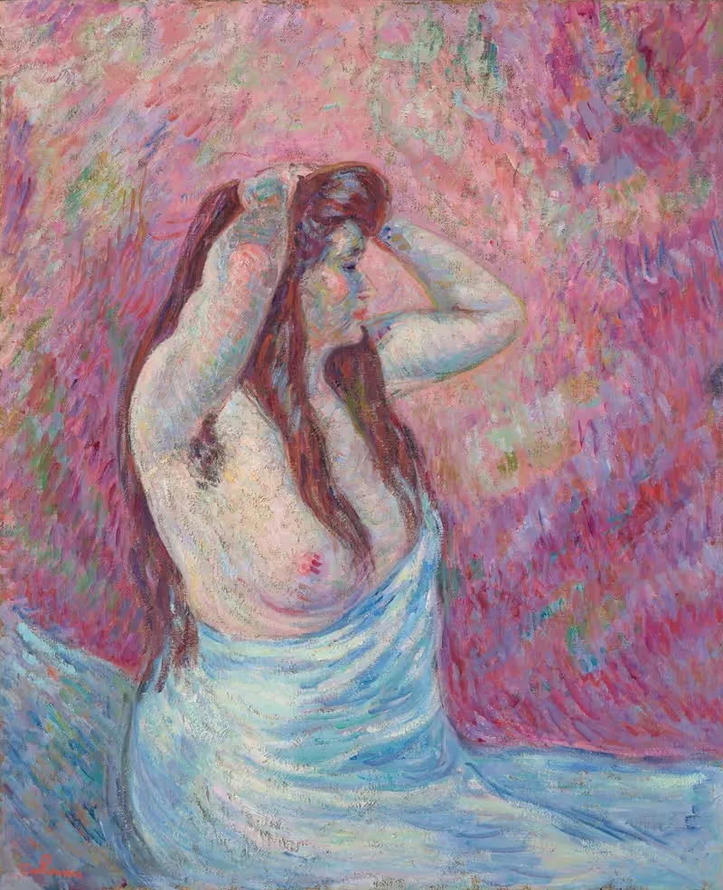 Молодая женщина, обёрнутая в ткань by Арман Гийомэн, 1900 — digital art print download
