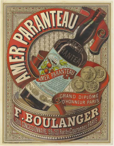 Amer Paranteau. F. Boulanger seul concessionnaire, 128 & 130 rue des Couronnes, Paris by Lith. F. Appel, 1887 — digital art…