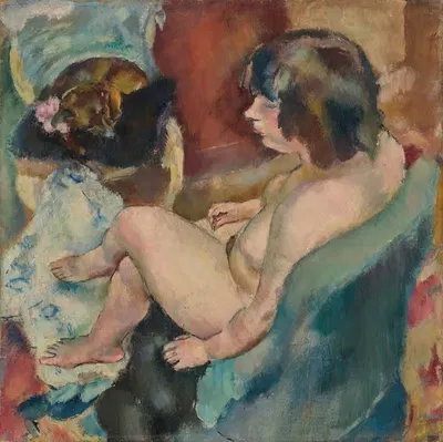 Femme au chien by Jules Pascin, 1913 — digital art print download