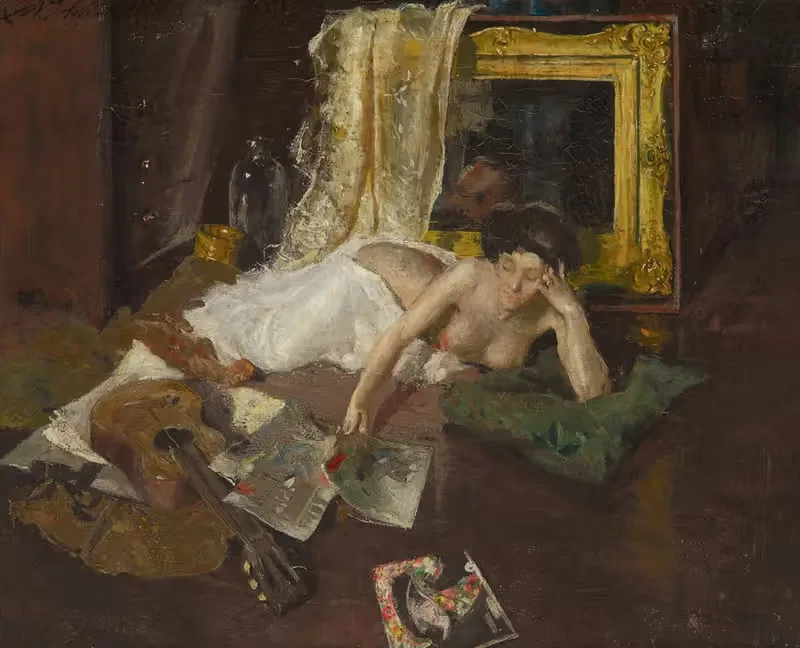 In the Atelier by Charles Webster Hawthorne — digital art print download