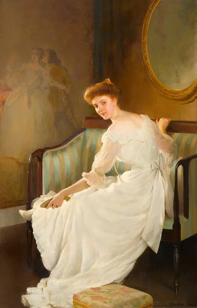 Белый тапочек by Уильям Уорсестер Черчилль, 1909 — digital art print download
