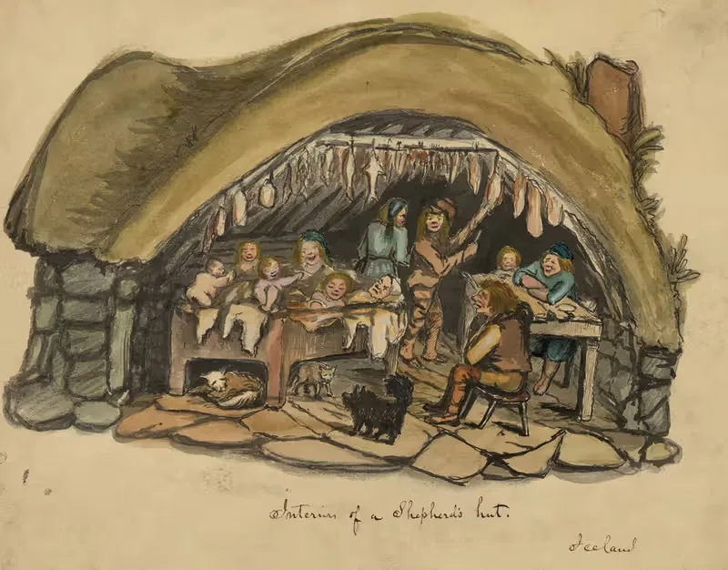 Interior of a shepherd's hut Iceland — Bayard Taylor