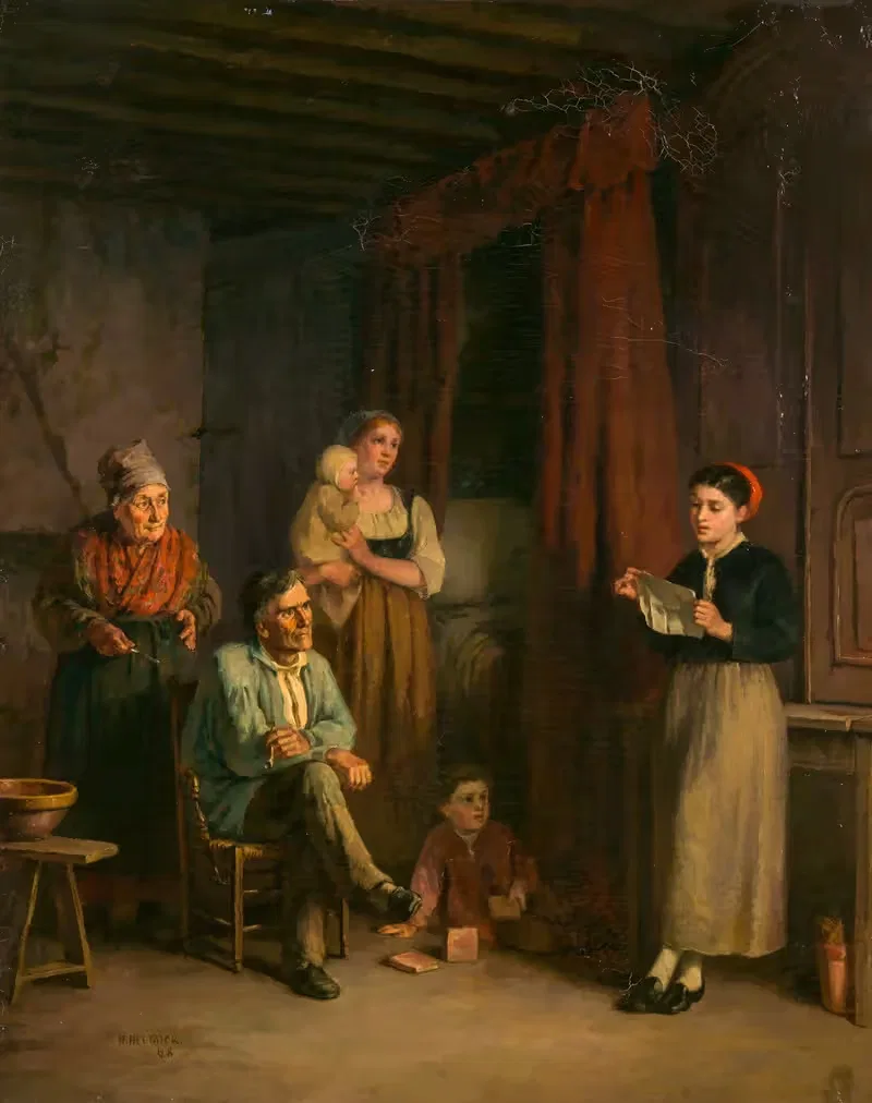 Письмо эмигранта by Говард Хелмик, 1868 — digital art print download