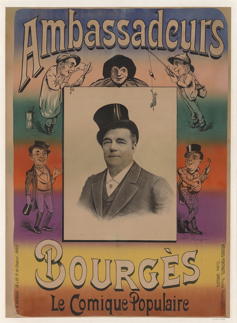 Ambassadeurs. Bourgès by Lith. G. Bataille, 1900 — digital art print download