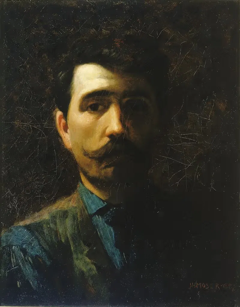 Автопортрет by Джеймс Генри Мозер, 1887 — digital art print download
