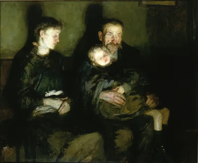 Ожидание врача by Роберт Ли Макамерон, 1910 — digital art print download