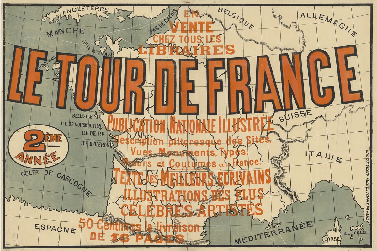 Le Tour de France — Lith. Van Geleyn