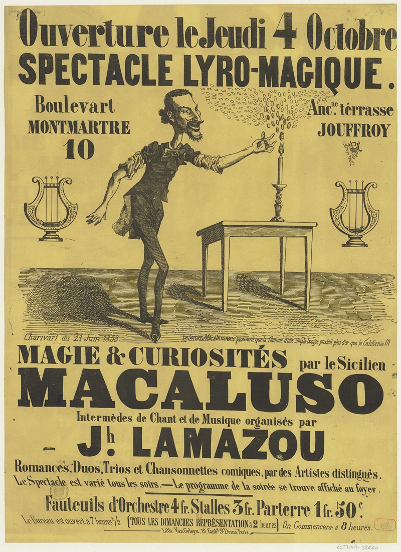 Magie & curiosités par le sicilien Macaluso — Lith. Van Geleyn