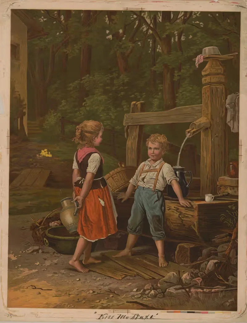 Поцелуй меня первым by Аноним, 1881 — digital art print download