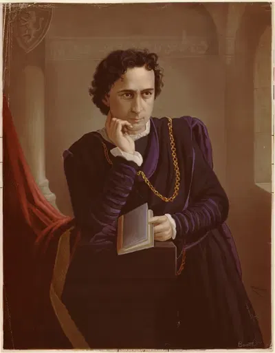 Edwin Booth as Hamlet by Bencke & Scott, 1873 — digital art print download