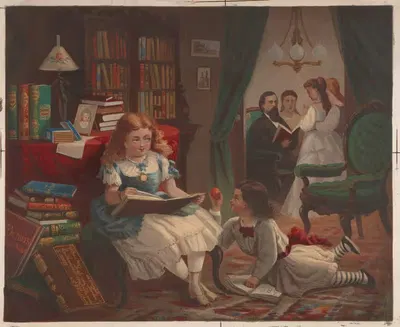 Little students by Bencke & Scott, 1872 — digital art print download
