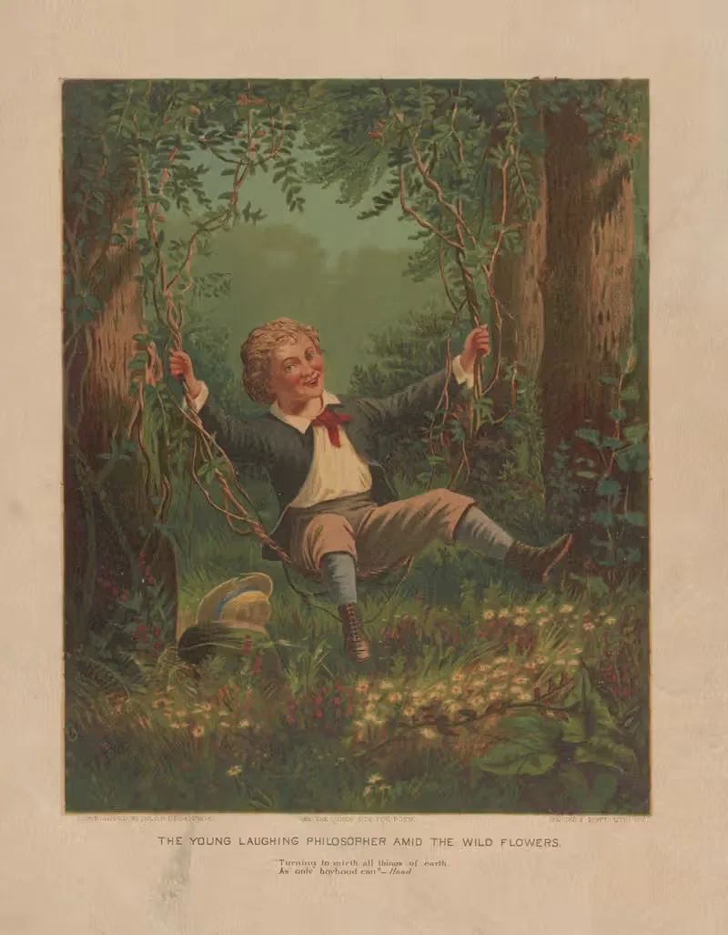 The young laughing philosopher amid the wild flowers — Bencke & Scott