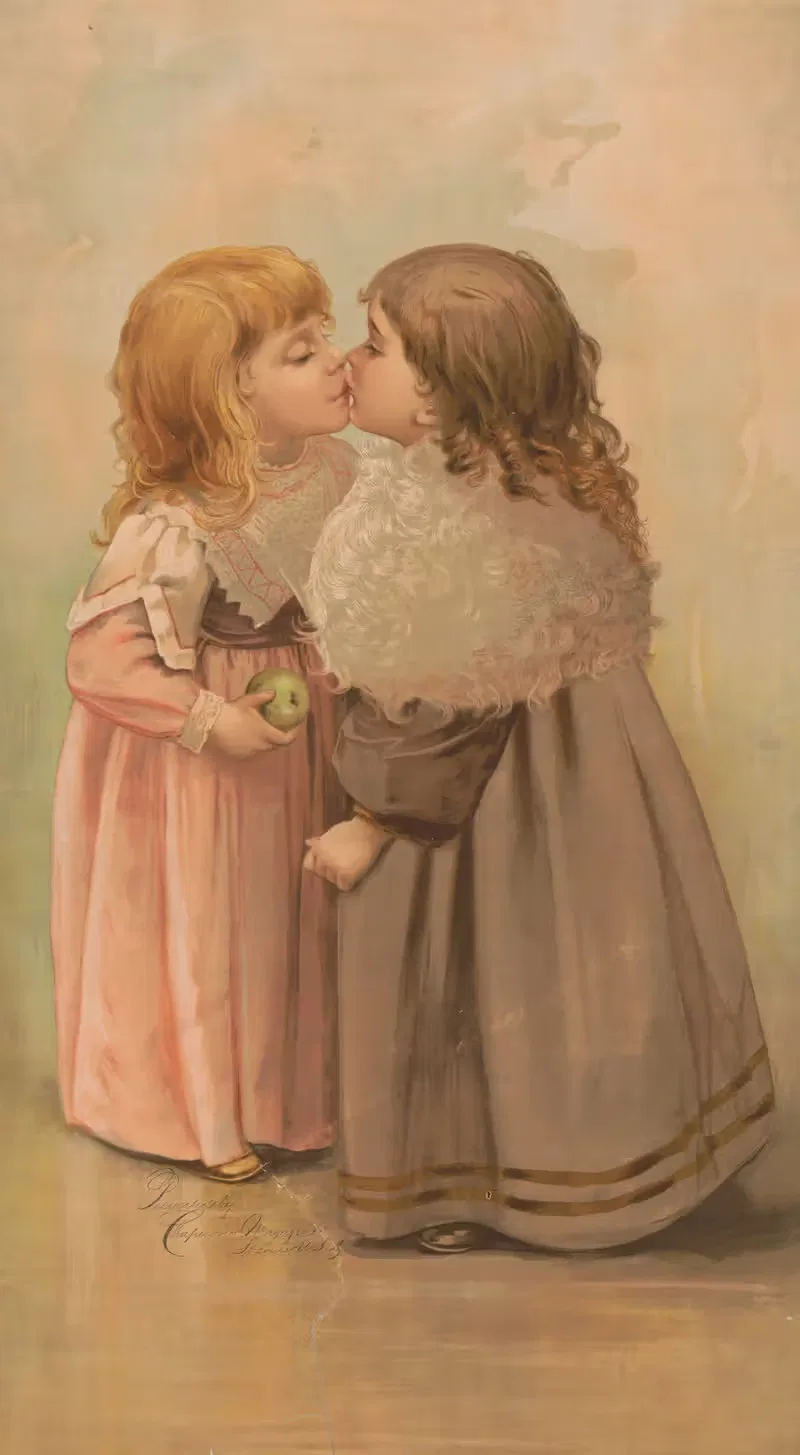 Kisses by Gast Lith. & Eng. Co., 1891 — digital art print download