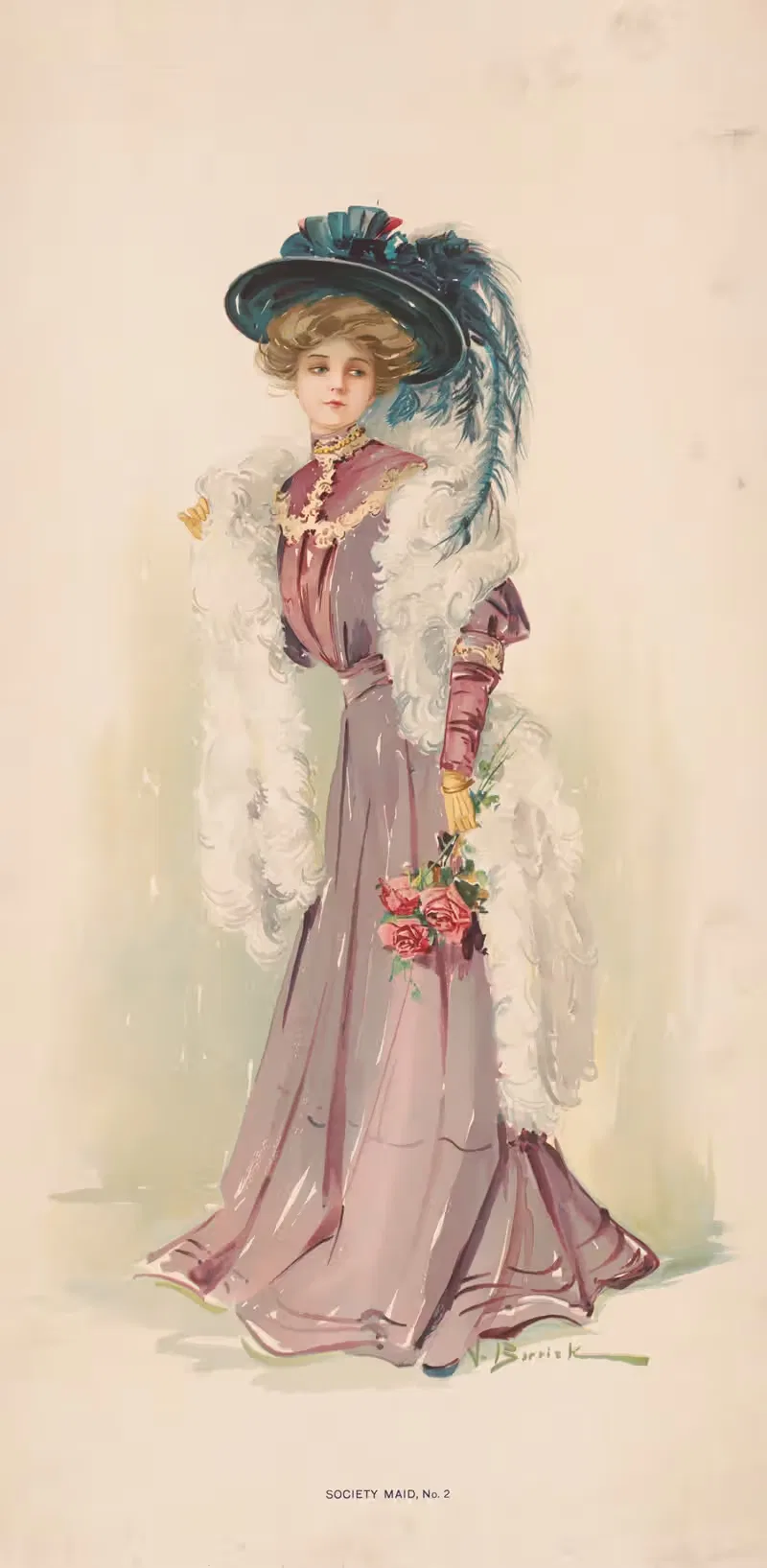 Общество, горничная, № 2 by Дж. Баррик, 1908 — digital art print download