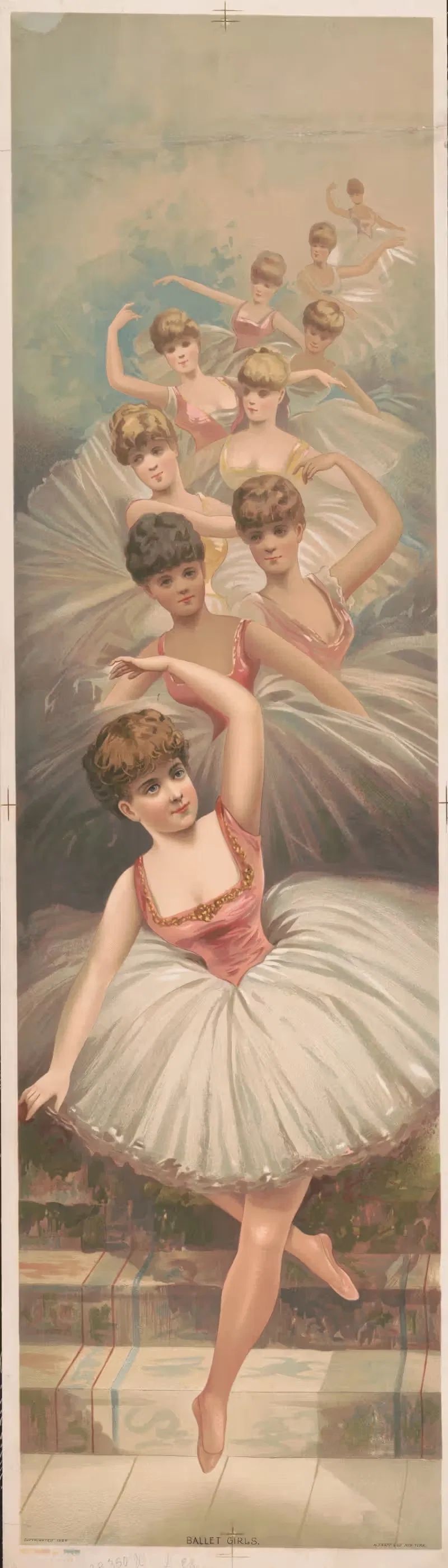 Балетные девушки by Кнапп и Ко, 1889 — digital art print download