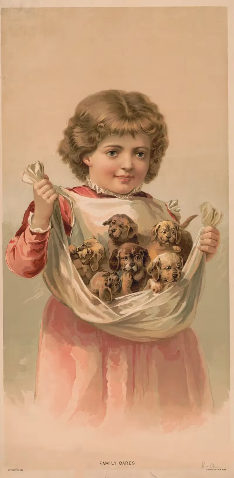 Семейные заботы by Кнапп и Ко, 1889 — digital art print download