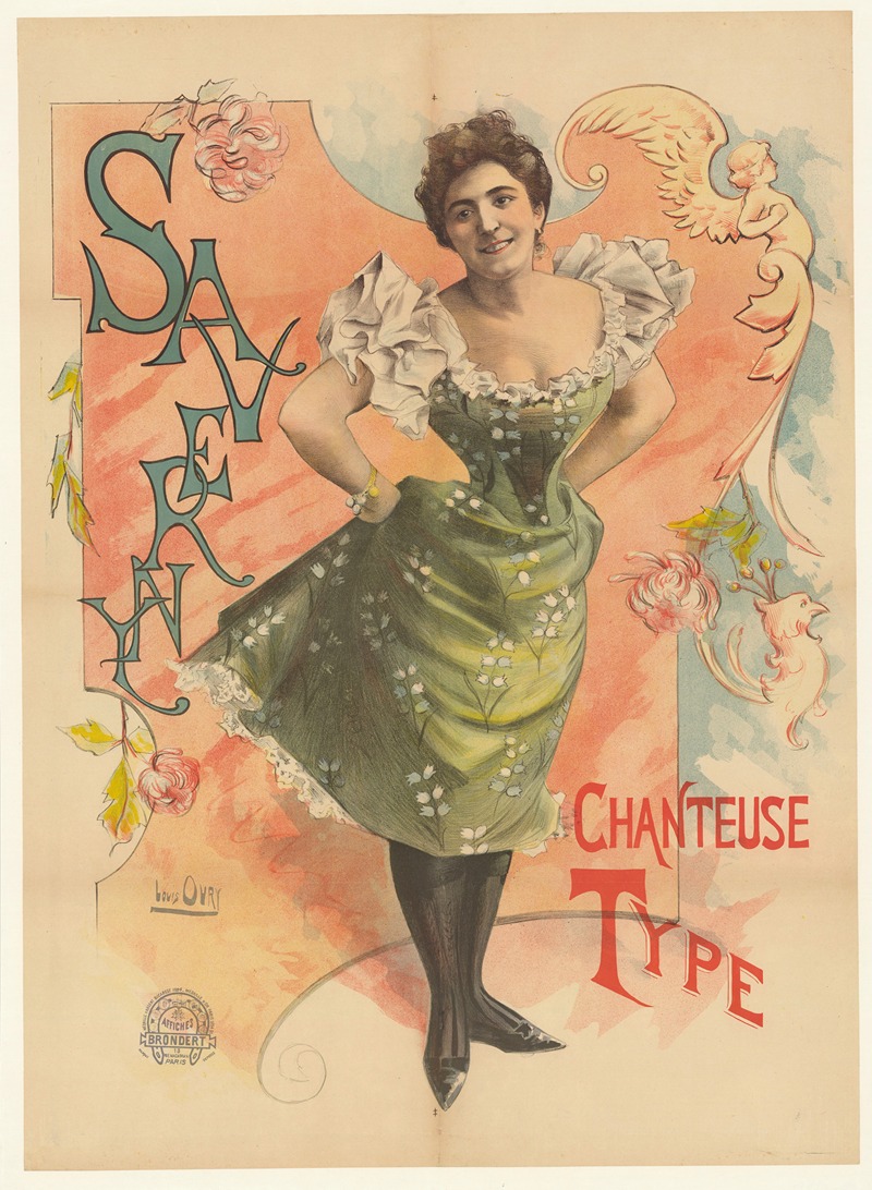 Saverny, chanteuse type by Луи Ури, 1895 — digital art print download