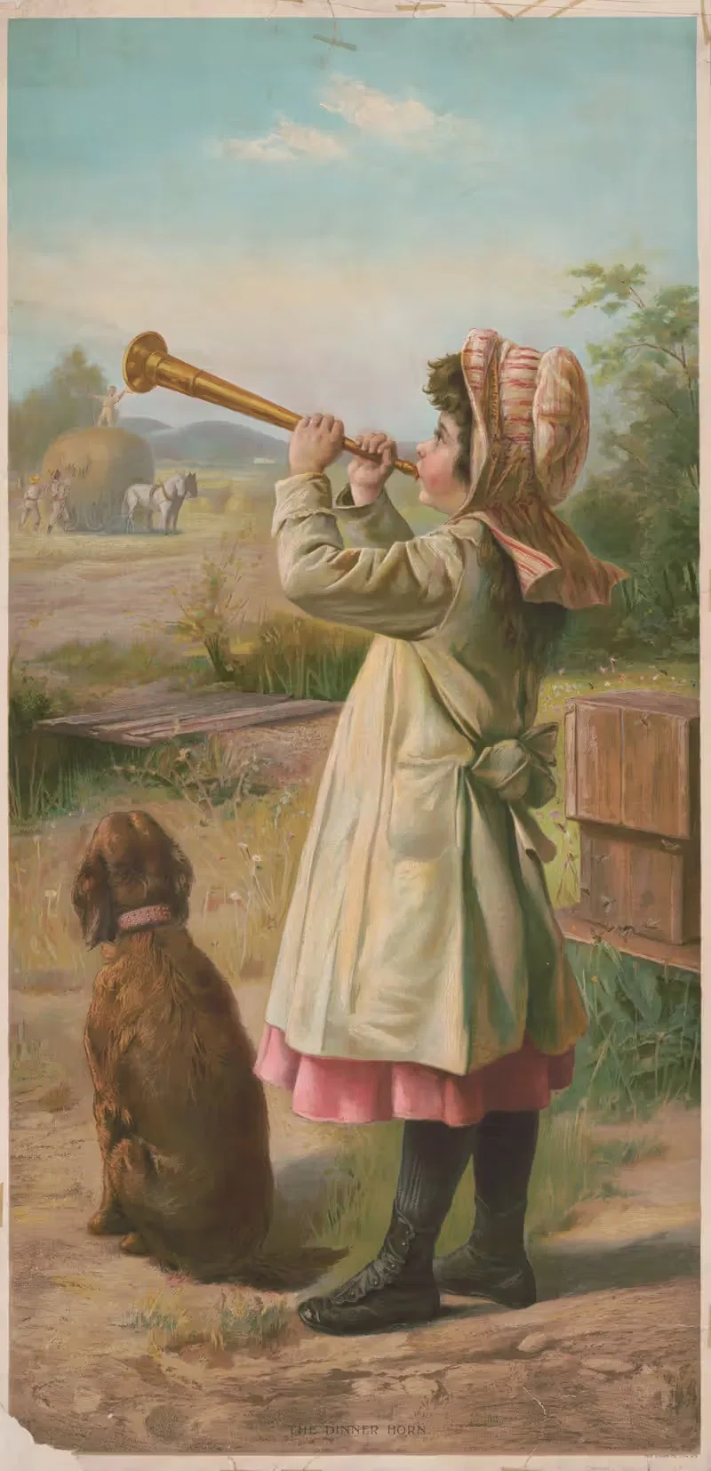 The dinner horn by Knapp & Co., 1890 — digital art print download