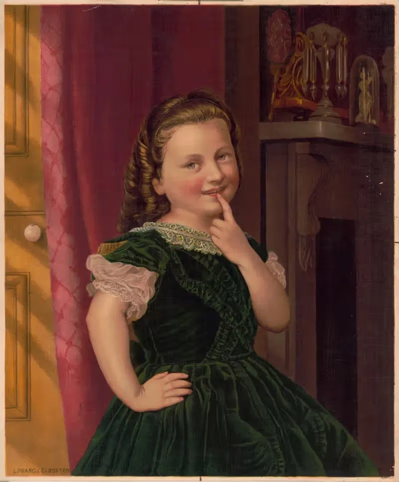 Медитирующий озорник by Луи Пранг и Ко, 1872 — digital art print download