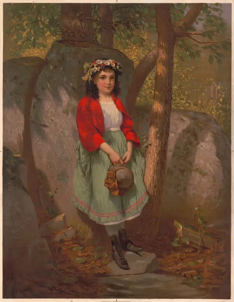 The flowers in her hair — Louis Prang & Co.