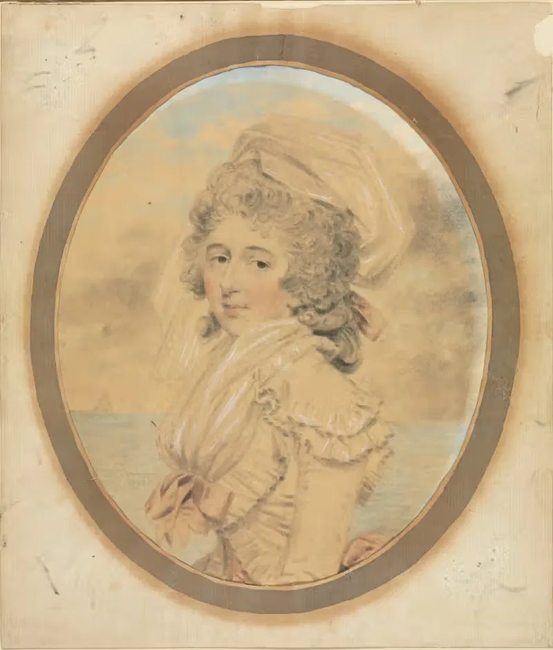Young Lady with a Pink Bow on Her Bodice — John Downman