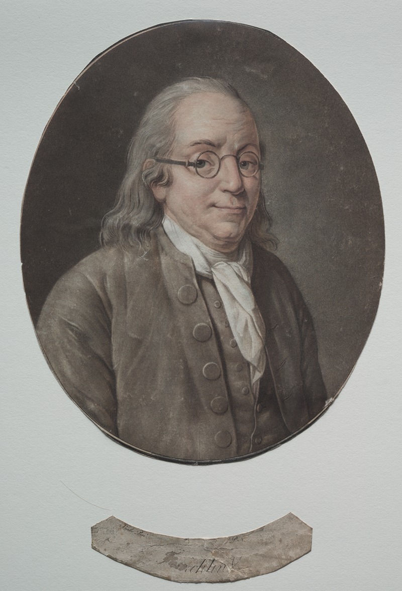 Benjamin Franklin by Pierre Michel Alix, c. 1795 — digital art print download