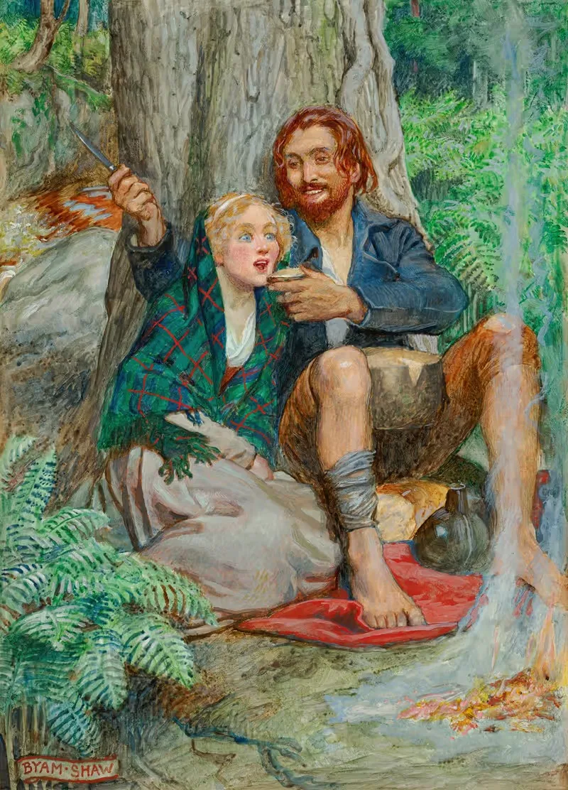 Человек с габерлунзи by Бьям Шоу — digital art print download