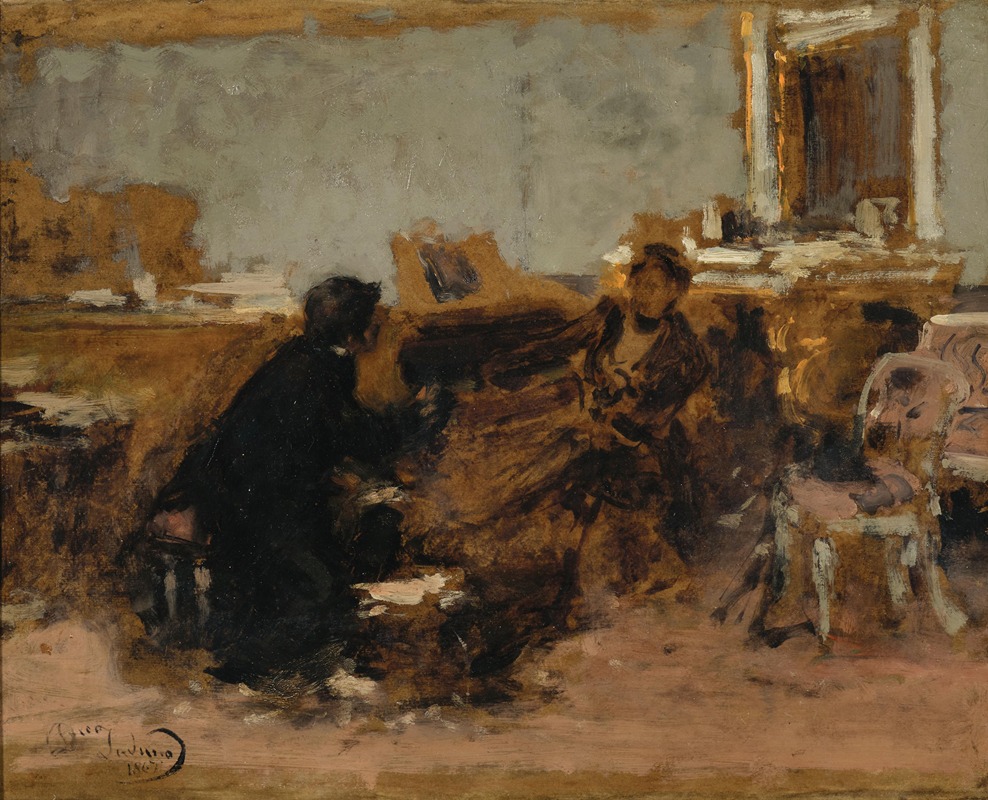 Легкомысленность by Доменико Индуно, 1867 — digital art print download