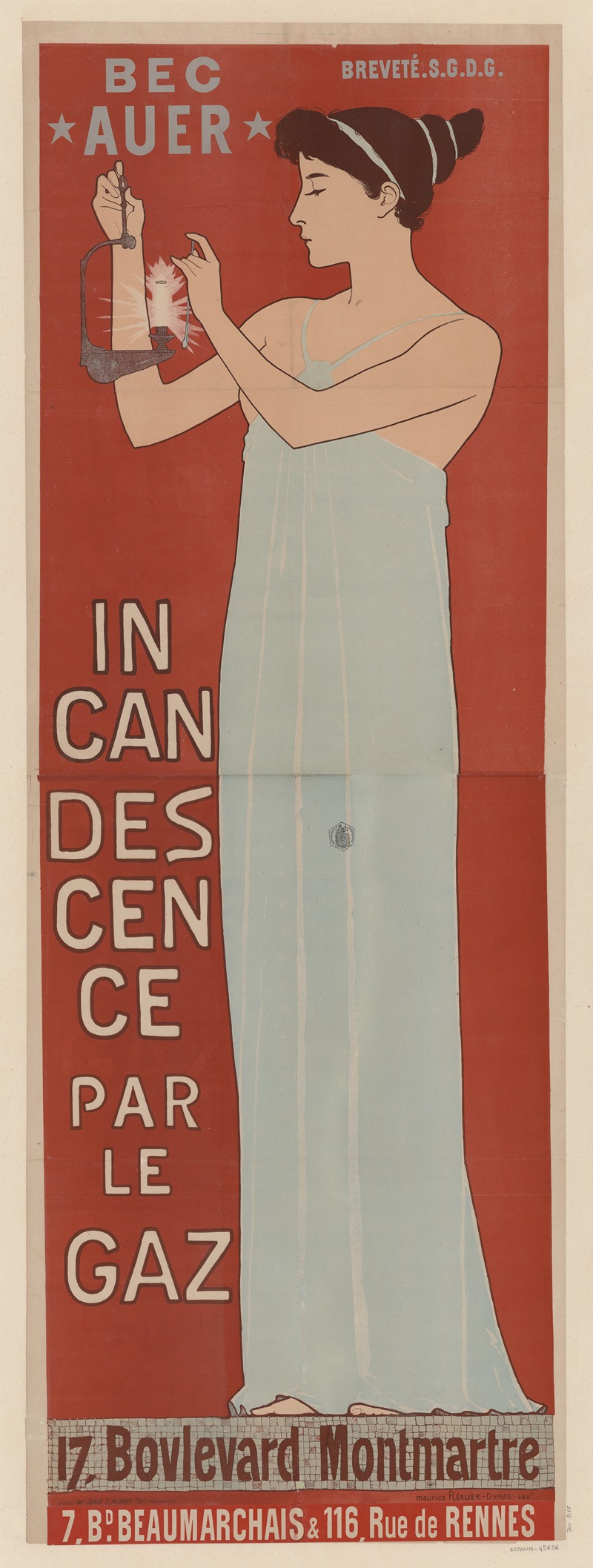 Bec Auer Incandescence par le gaz — Maurice Réalier-Dumas