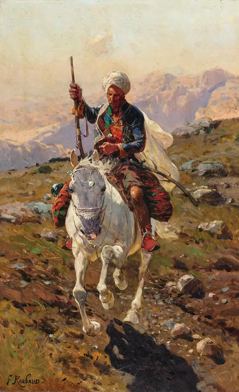 Кавказский всадник by Франц Рубо — digital art print download