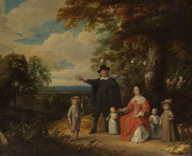 Family Group in a Landscape — Jacques d'Arthois