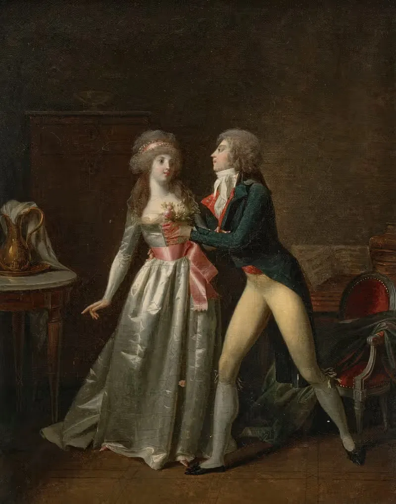 A young man proposing to a lady in an interior — Jean-Simon Fournier