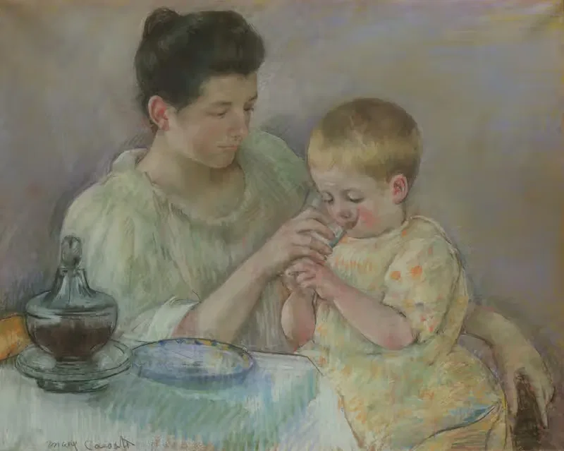 Мать, кормящая ребенка by Мэри Кассат, 1898 — digital art print download