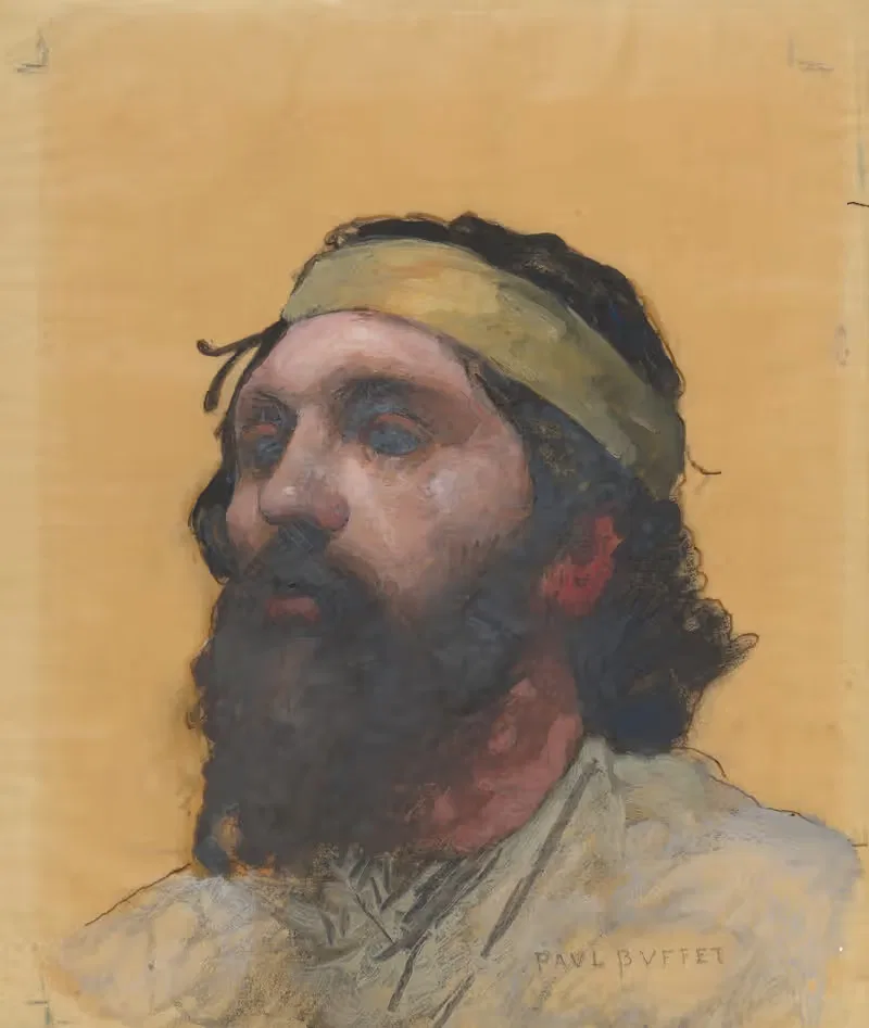 Bust-length Study of the Blind Homer — Paul Buffet