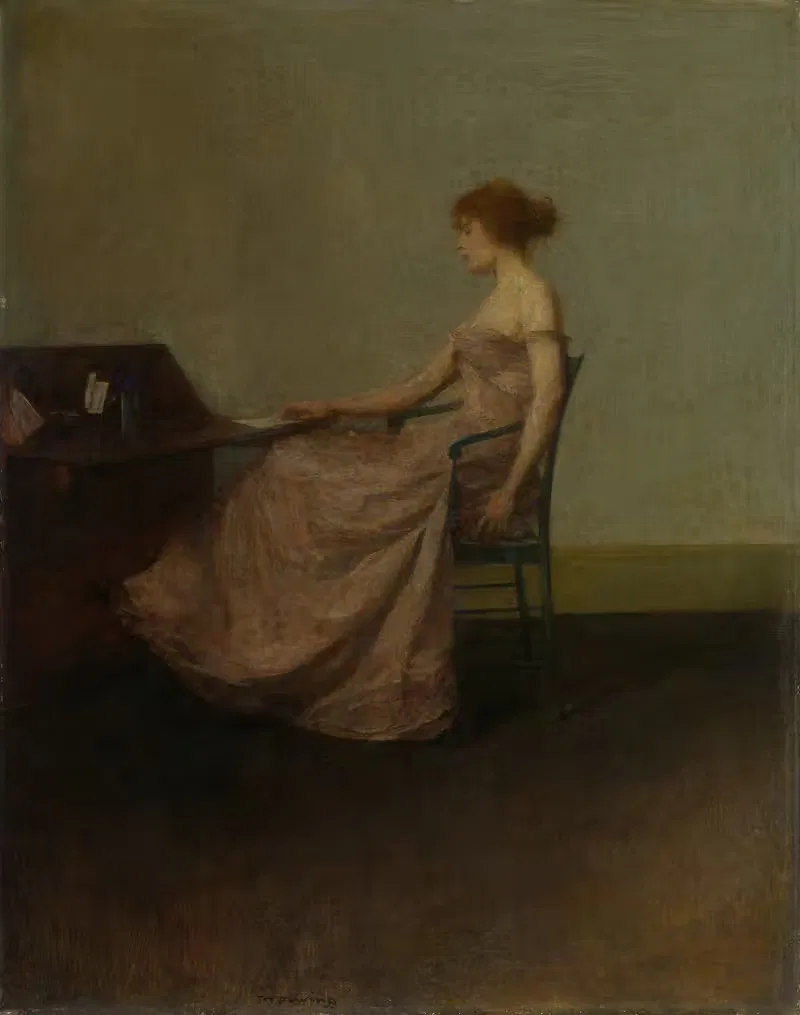 The Letter by Thomas Wilmer Dewing, 1895-1900 — digital art print download