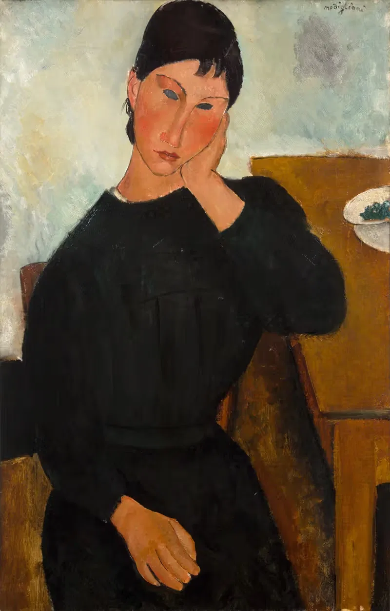 Elvira Resting at a Table by Amedeo Modigliani — digital art print download