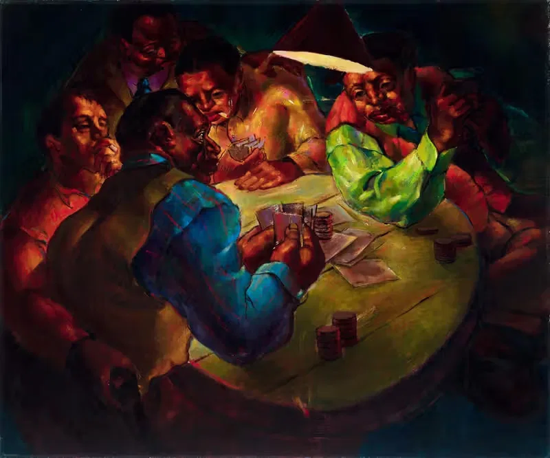 Card Players by Charles White, 1939 — digital art print download