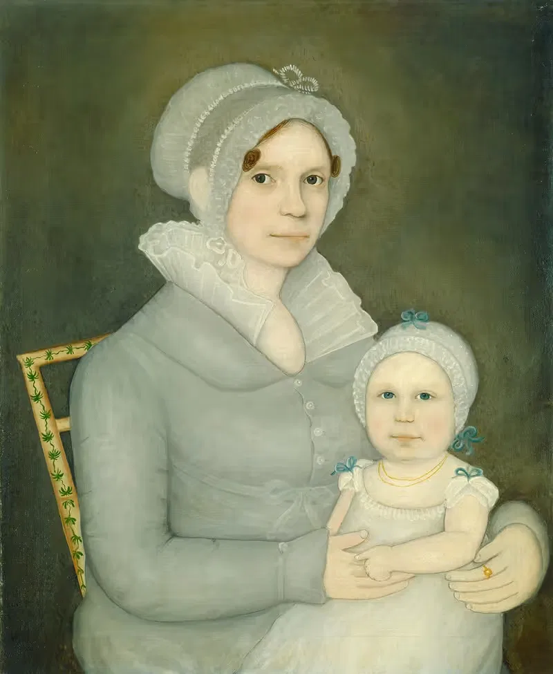 Миссис Джон Харриссон и дочь by Фредерик У. Мэйхью, c. 1823 — digital art print download
