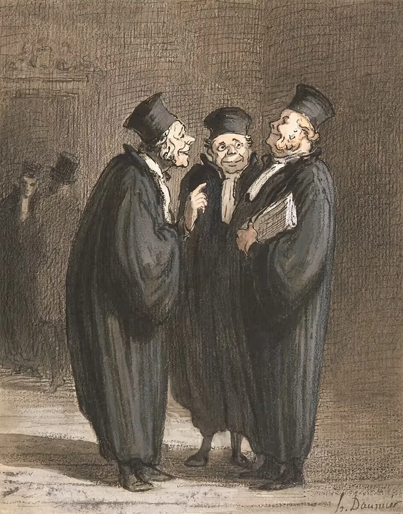 Les trois juges by Honoré Daumier — digital art print download