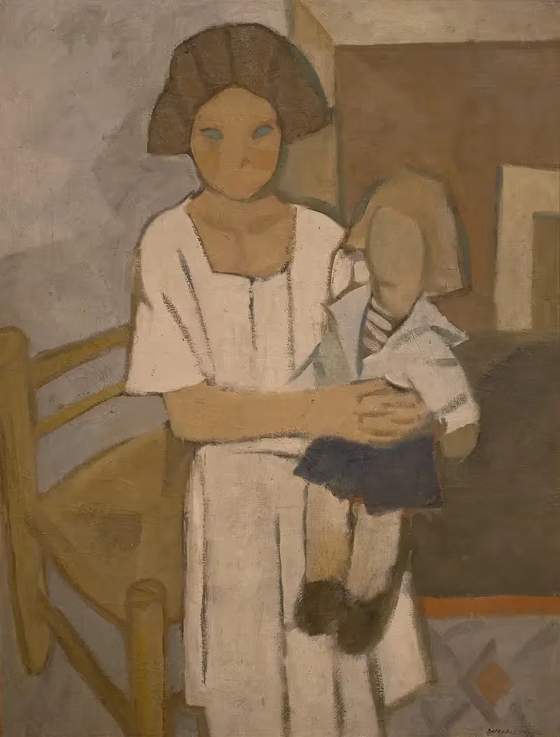 Девочка с куклой by Рафаэль Баррадас, 1922 — digital art print download