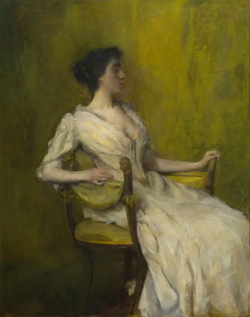Дама в белом by Томас Уилмер Дьюинг, c.1901 — digital art print download