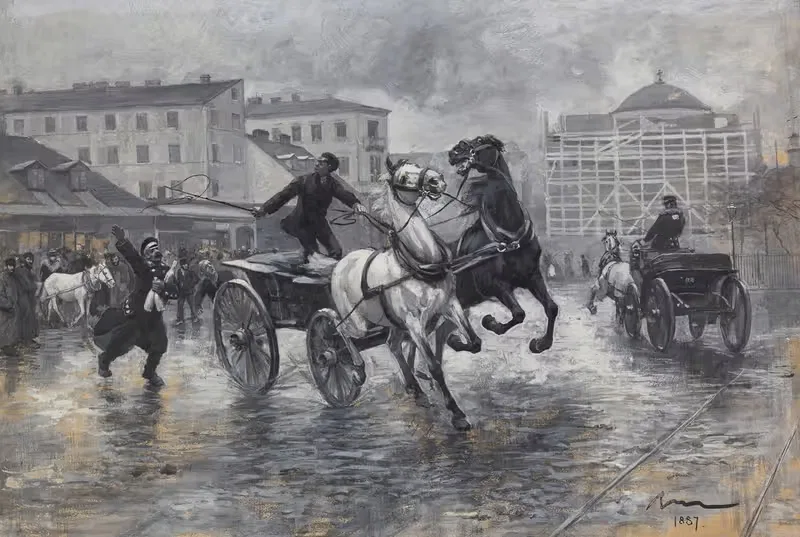 На площади святого Александра by Владислав Подковиньский, 1887 — digital art print download