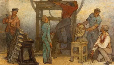 Близко или далеко, все профессии нуждаются в отражении искусства, Профессии by Эдмон Южен Вальтон, 1887 — digital art print…