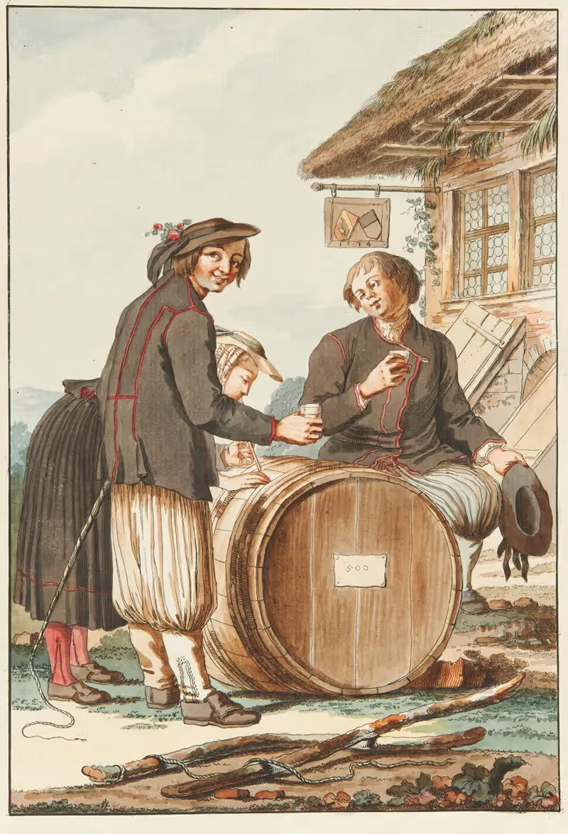 Швейцарские крестьяне из округа Мора by Готфрид Лохер, 1774 — digital art print download