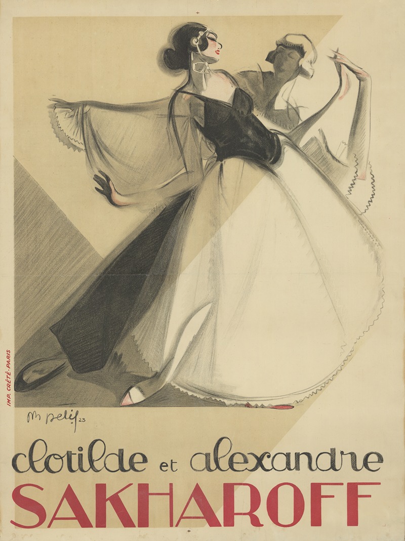 Clothilde et Alexandre Sakharoff by Philippe Petit, 1923 — digital art print download