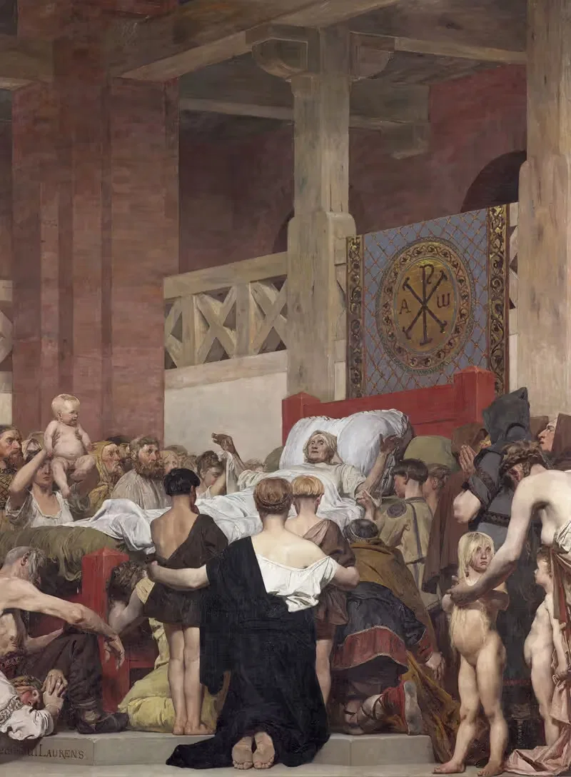 Смерть святой Женевьевы by Жан-Поль Лоренс, 1874-1885 — digital art print download
