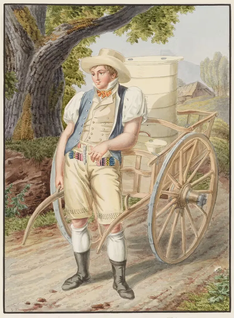 Молочник из окрестностей Берна by Иоганн Георг Вольмар, 1805 — digital art print download
