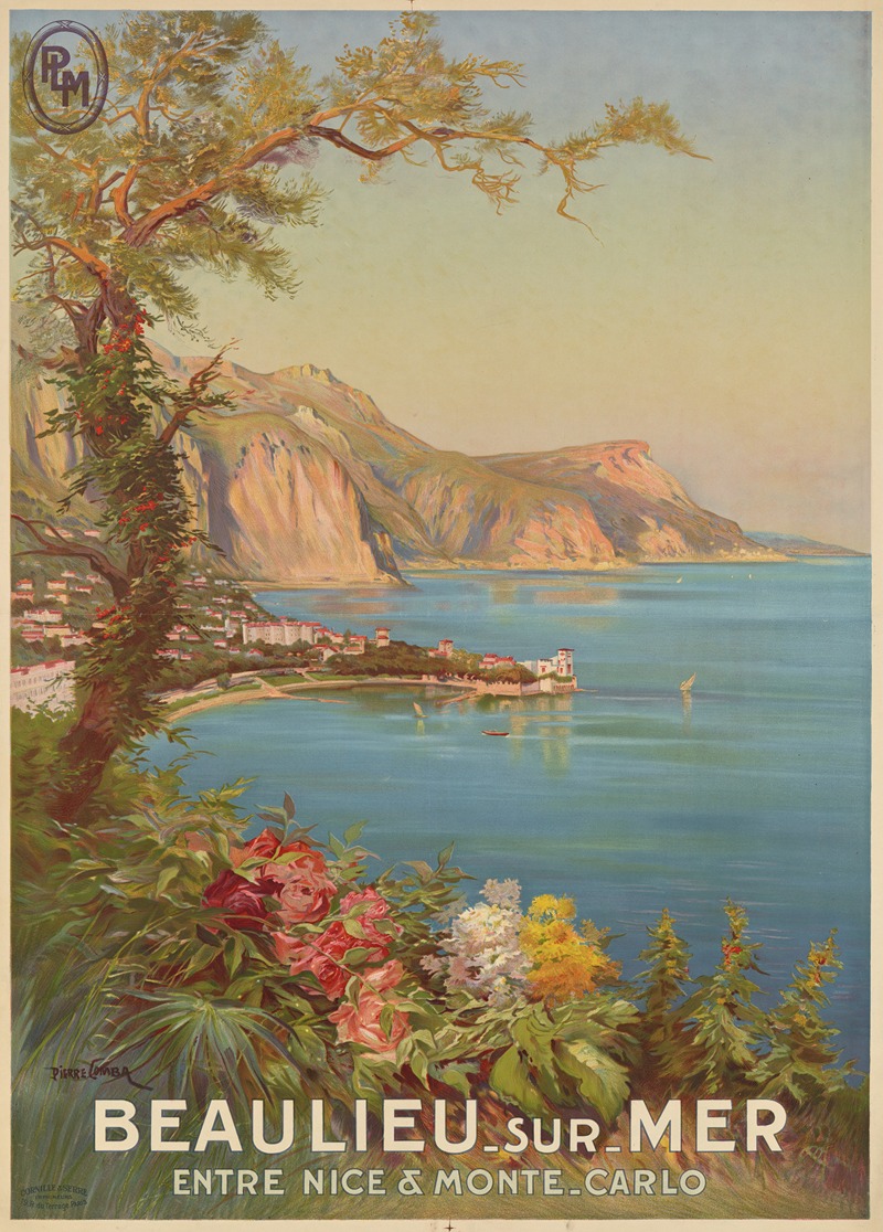 P. L. M. Beaulieu sur mer by Pierre Comba, 1920 — digital art print download