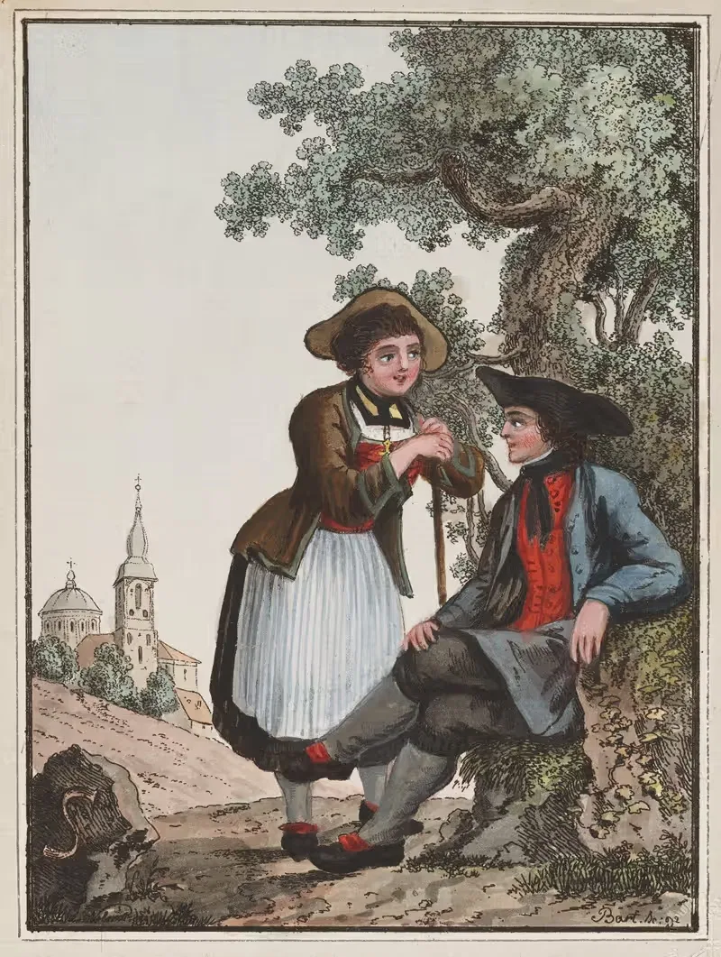 Крестьяне кантона Золотурн by Иоганн Георг Вольмар, 1792 — digital art print download