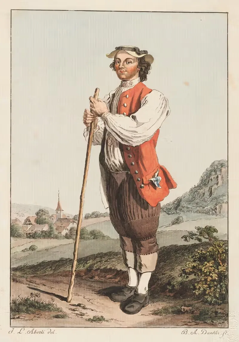 Крестьянка из окрестностей Берна by Иоганн Людвиг Аберли, 1775 - 1778 — digital art print download